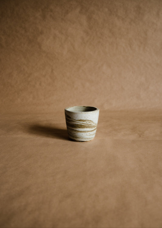 Taza individual sin asa mediana marmolada