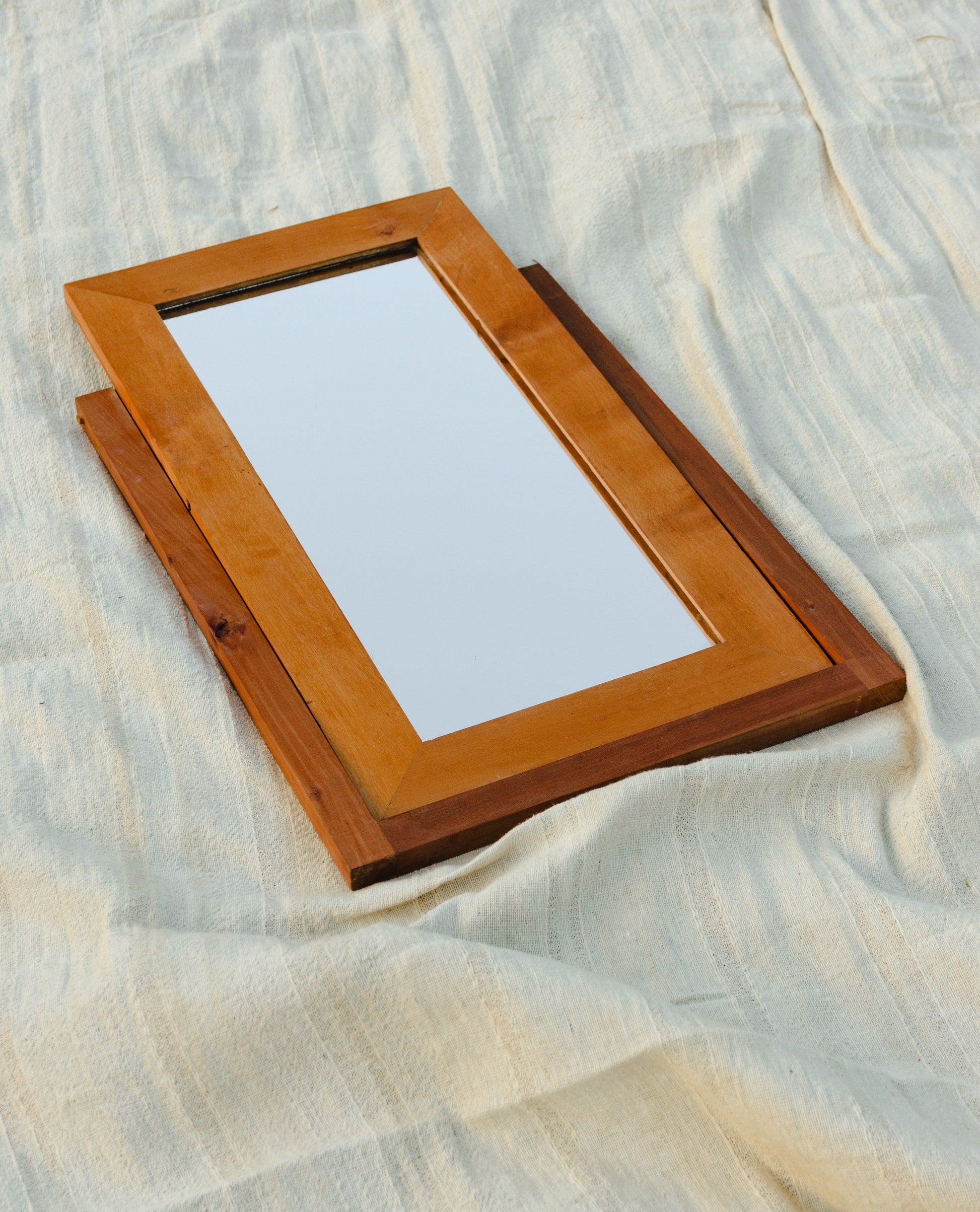 Espejo abanico de madera