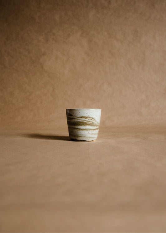 Taza individual sin asa mediana marmolada